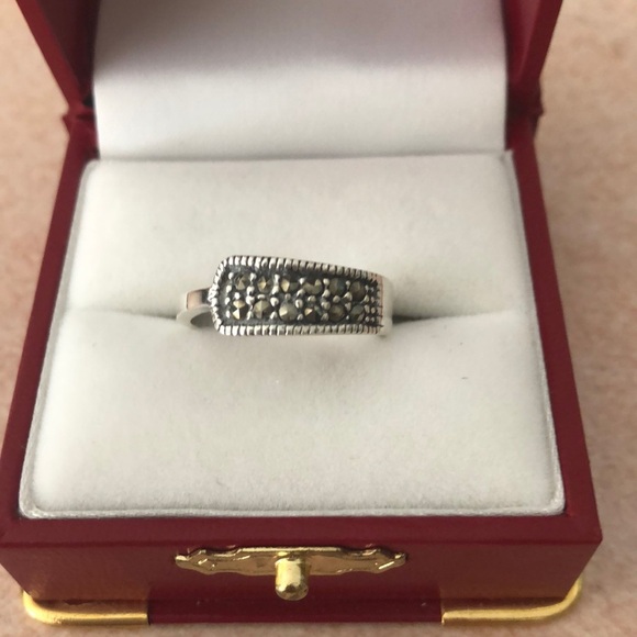 Marcasite Sterling Silver Ornate Ring - Picture 2 of 5